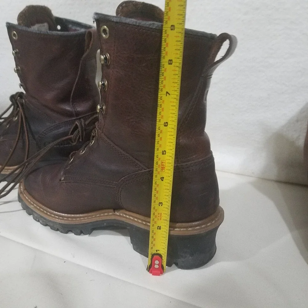 Carolina Work Boots Brown Leather Lace Up Oil Resistant Mens Size 9‎
